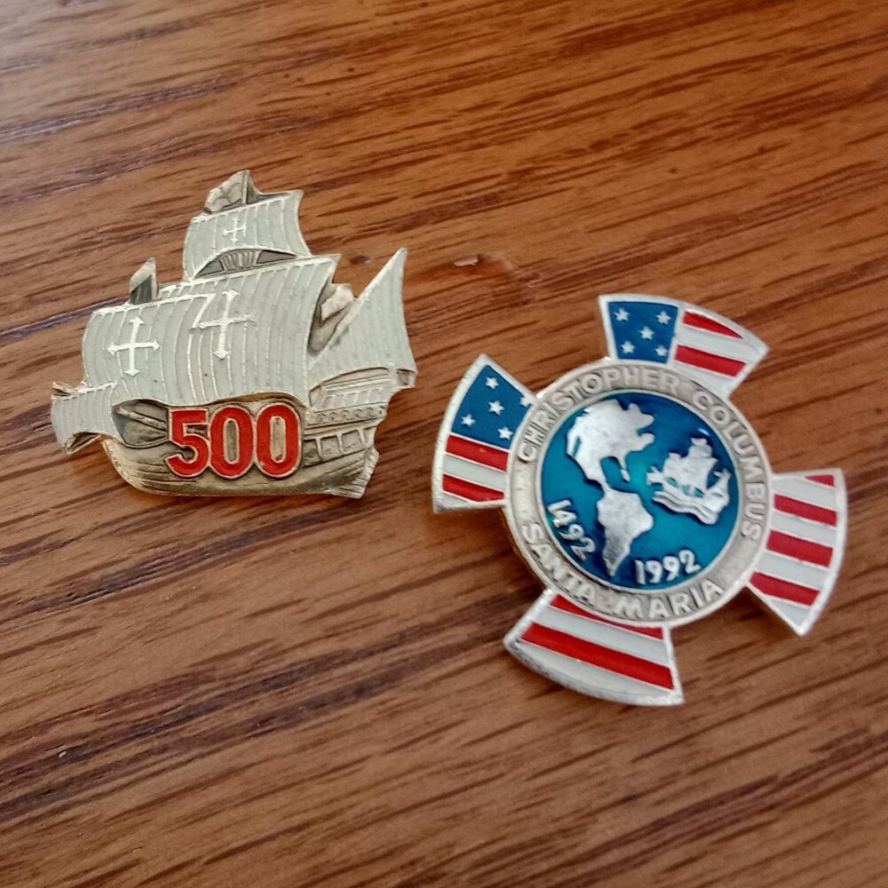 Set of 2/ Columbus Commemorative Pins